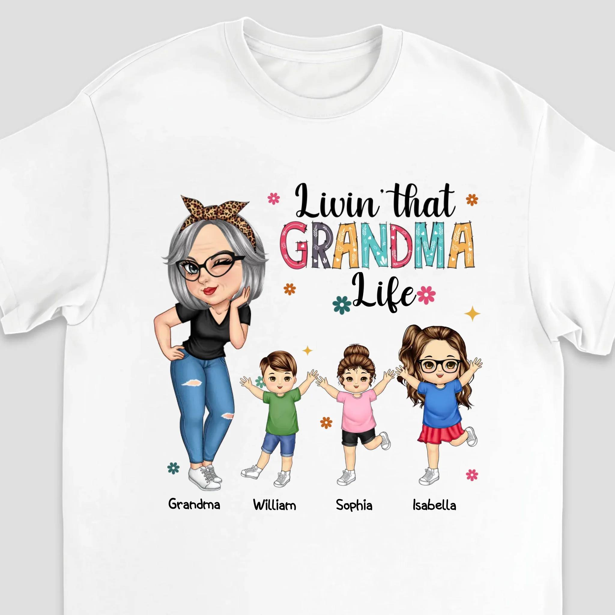 Personalized T-Shirt – Living That Grandma Life - Image 3