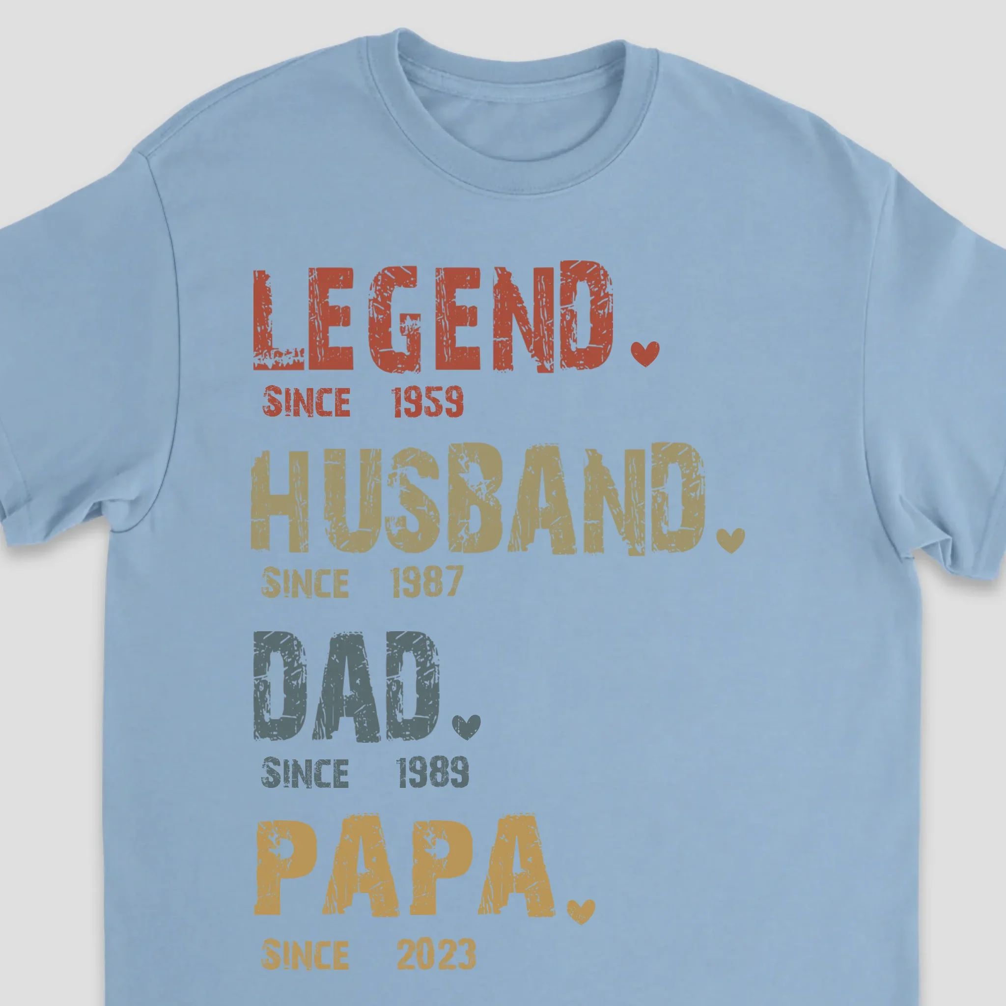 Personalized T-Shirt – The Legend – Husband, Dad And Papa Since - Image 3