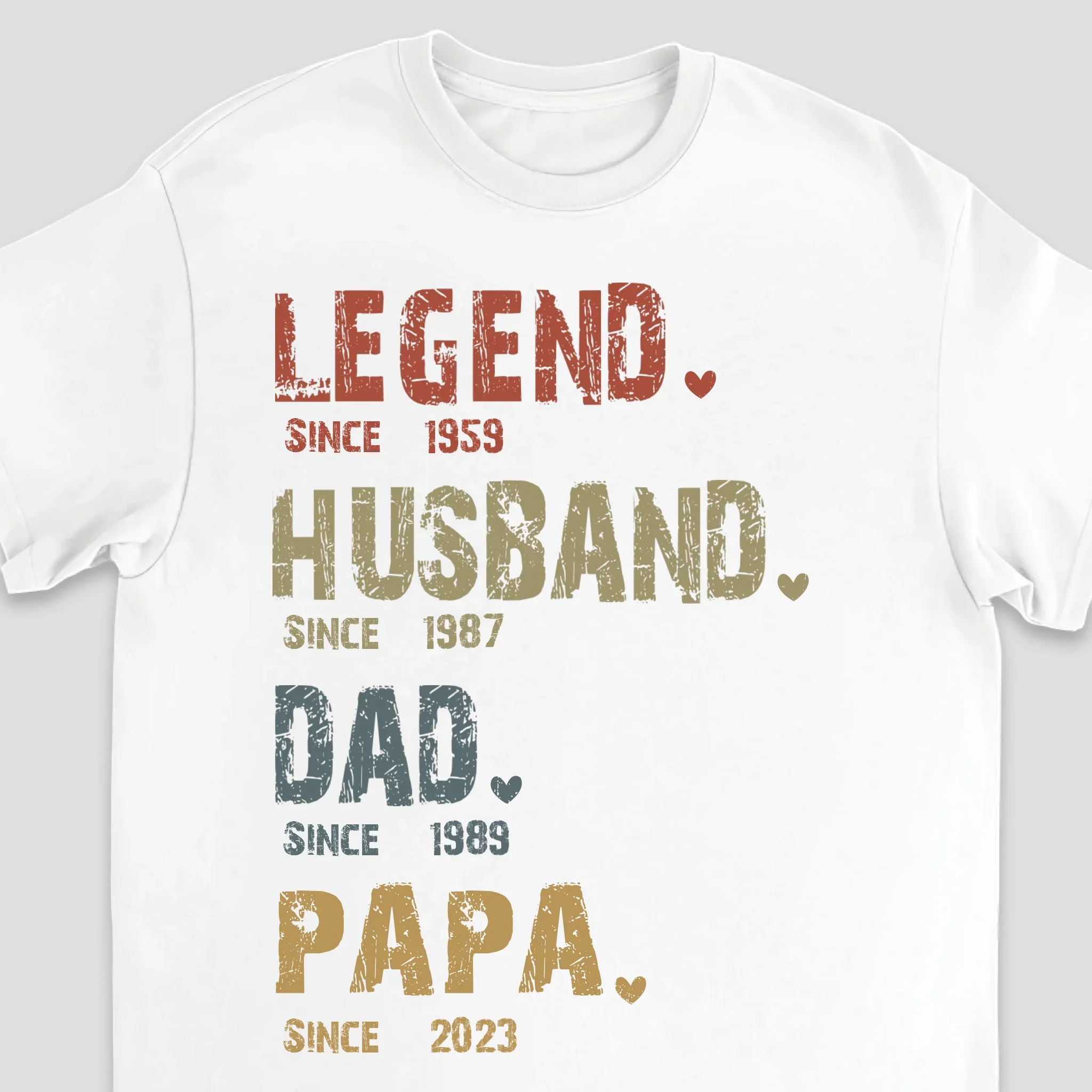 Personalized T-Shirt – The Legend – Husband, Dad And Papa Since - Image 4