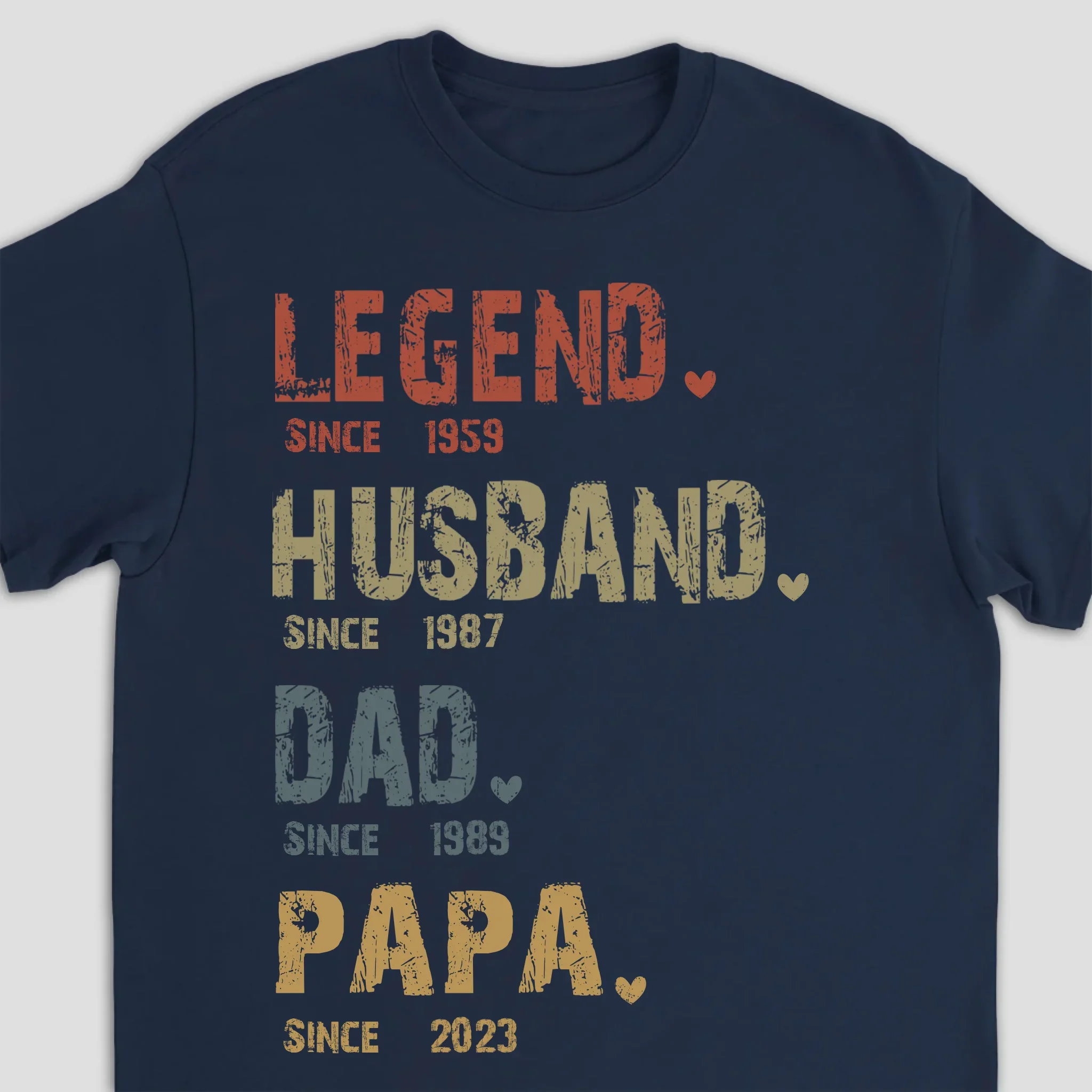 Personalized T-Shirt – The Legend – Husband, Dad And Papa Since - Image 8