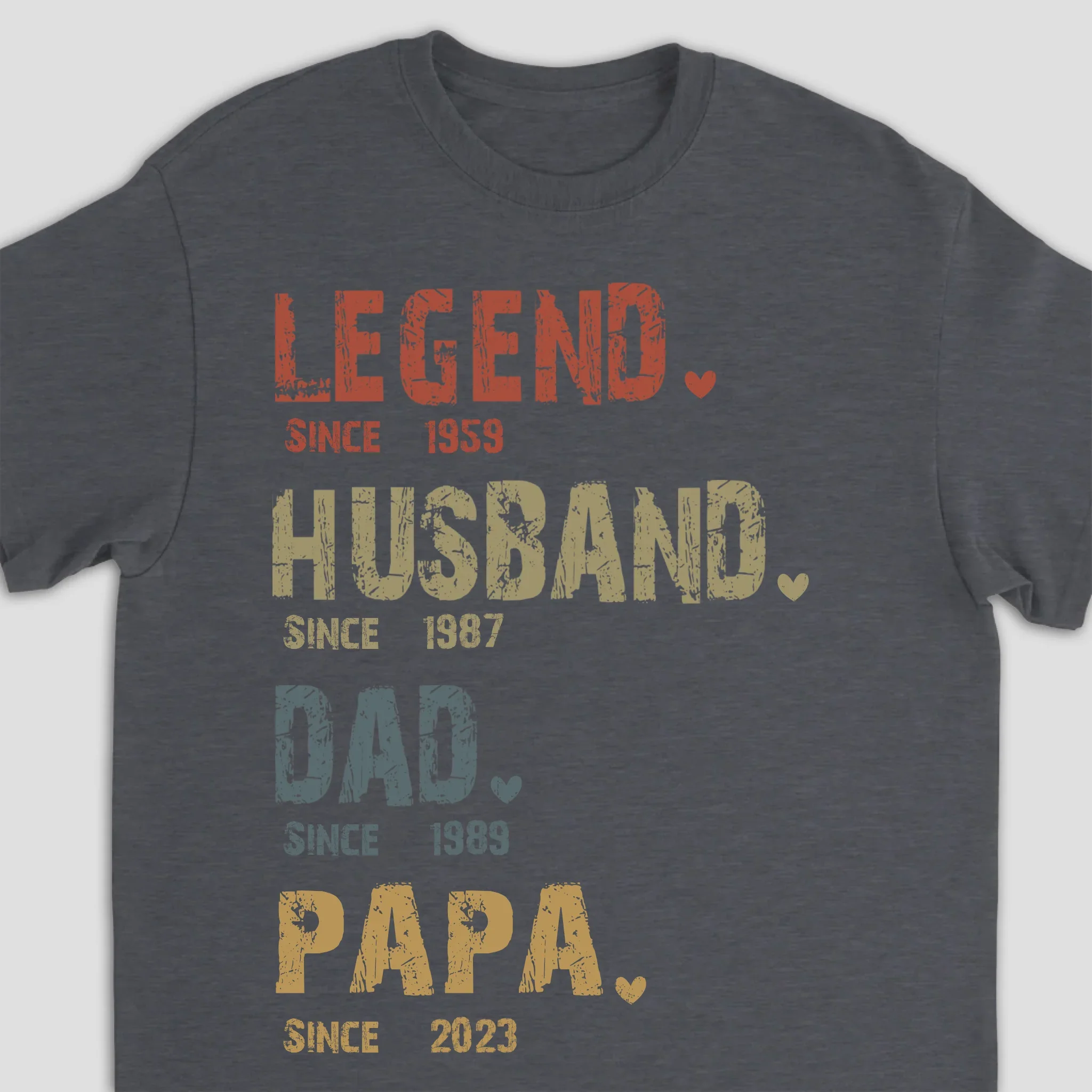 Personalized T-Shirt – The Legend – Husband, Dad And Papa Since - Image 9