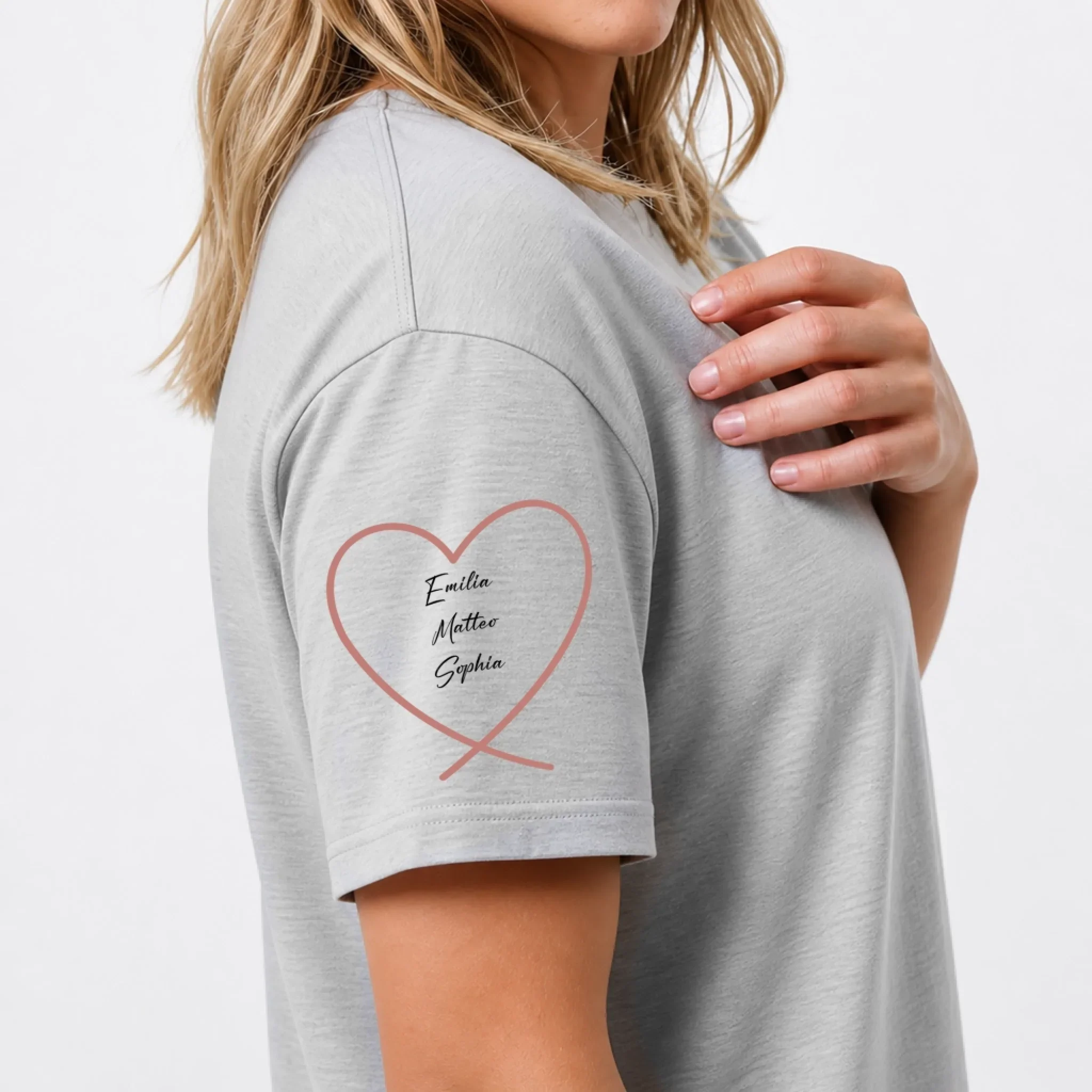 Personalized T-Shirt – Wear Heart On Sleeve For Mom And Grandma - Image 3