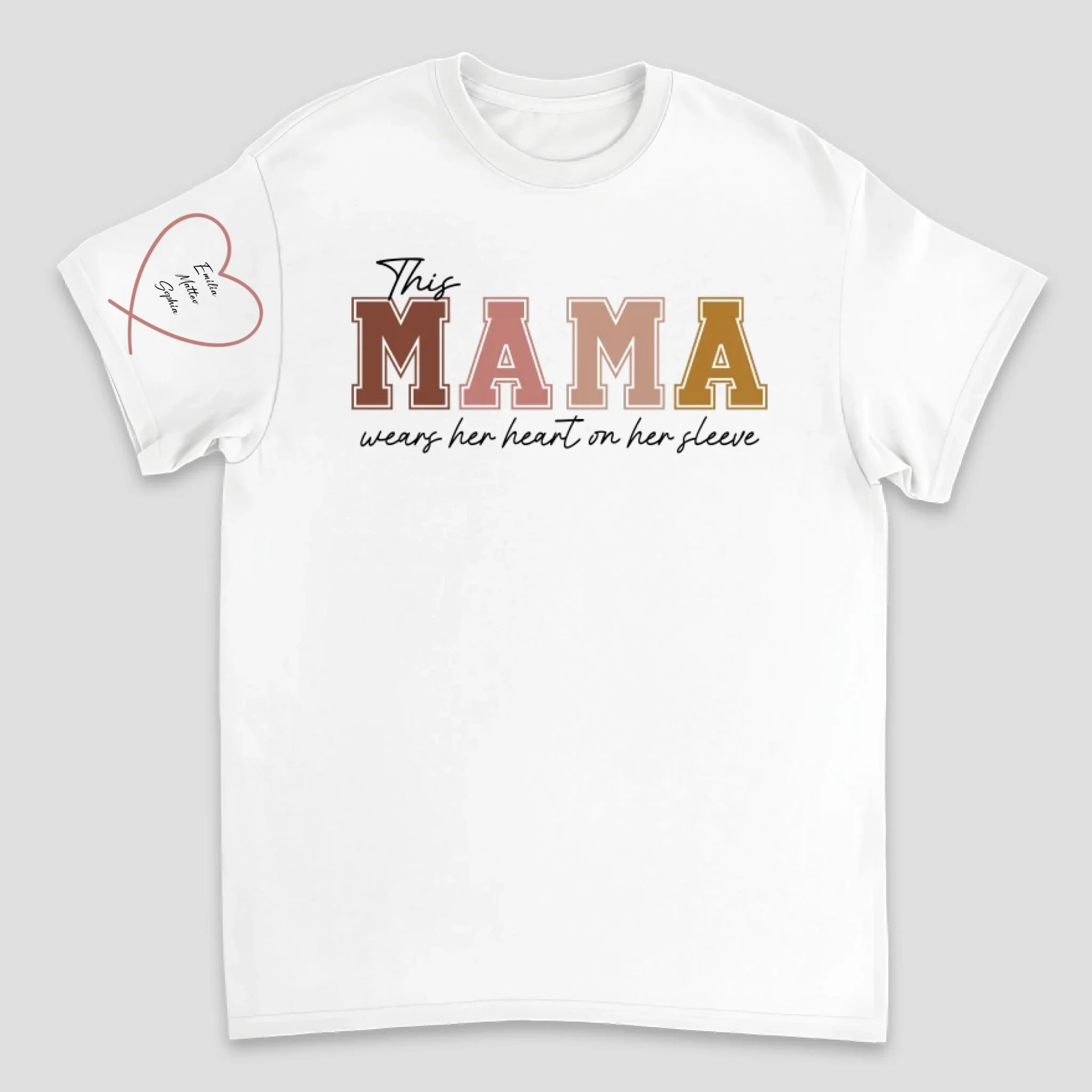 Personalized T-Shirt – Wear Heart On Sleeve For Mom And Grandma - Image 4