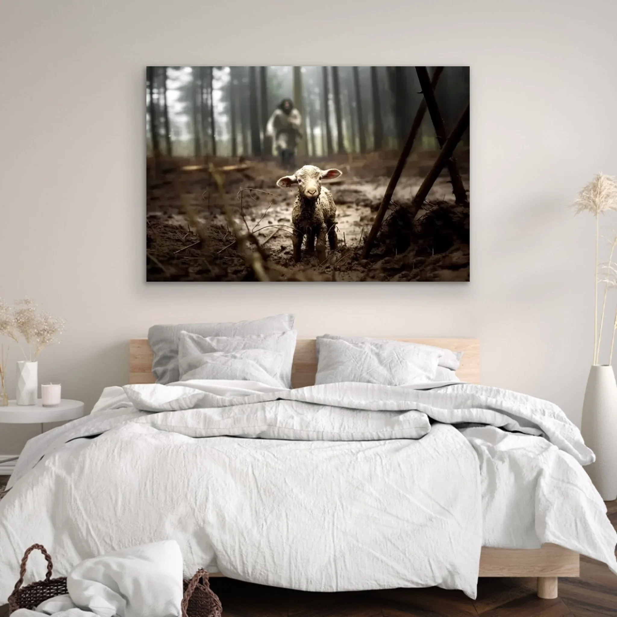 Premium Canvas "Jesus and lamb" - Image 3
