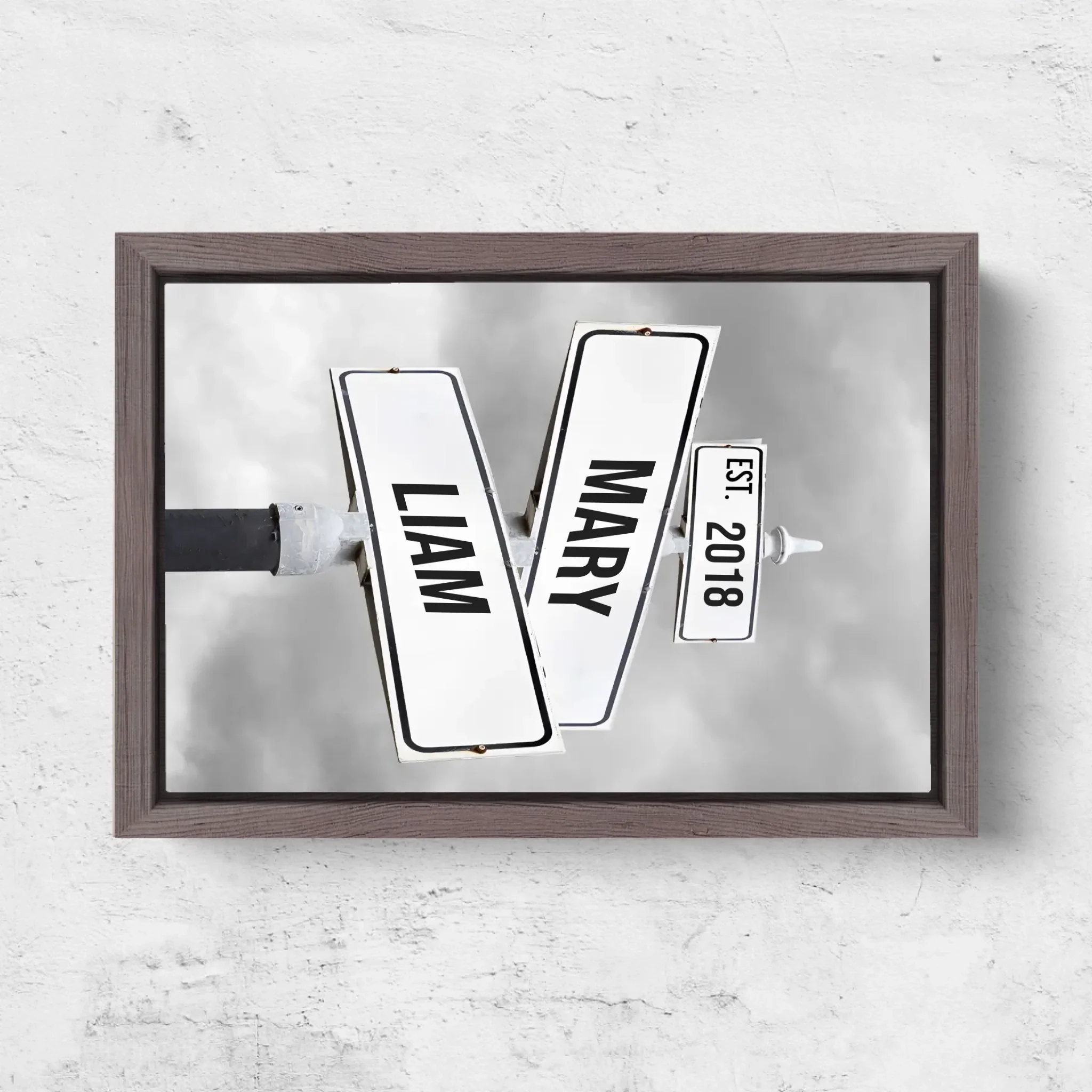 Personalized Canvas "Retro Street Sign for couples" - Image 5
