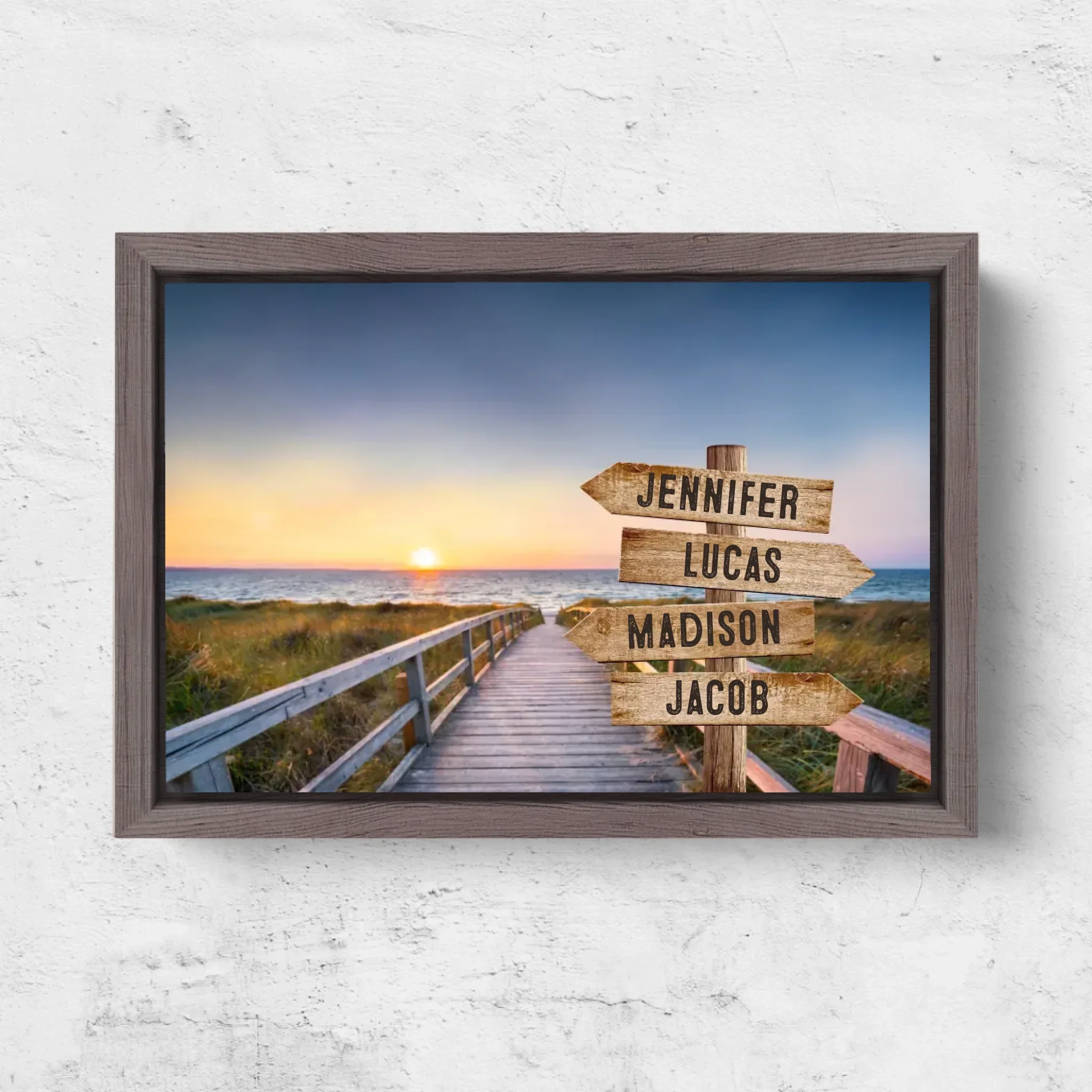 Personalized Canvas "Shared Signpost at the beach path" - Image 6