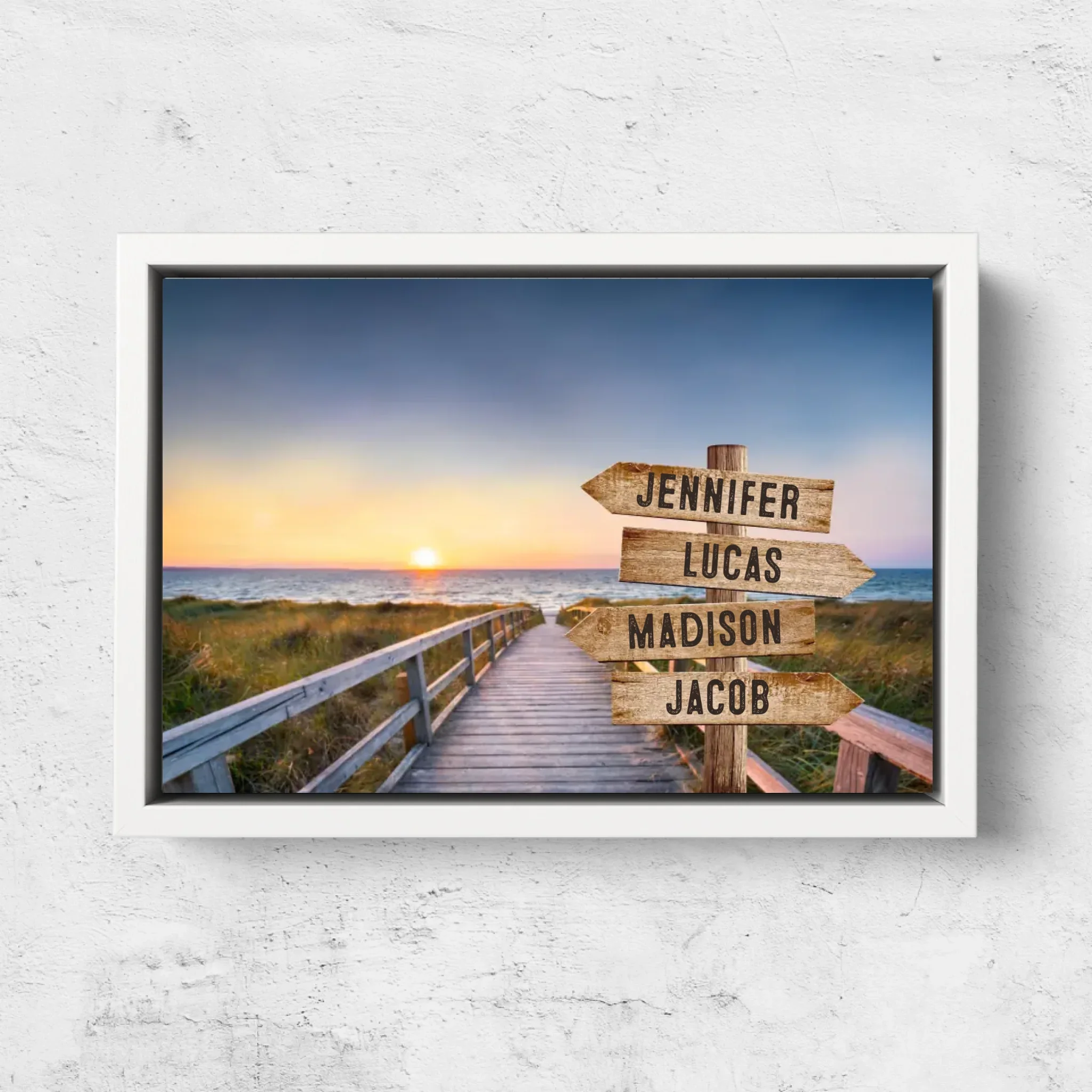 Personalized Canvas "Shared Signpost at the beach path" - Image 7